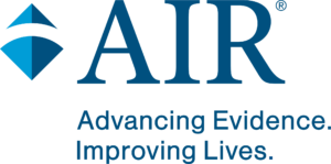 company mark of AIR with tagline Advancing Evidence, Improving Lives.