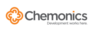 Chemonics logo with orange icon